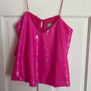 ASOS pink sequin top